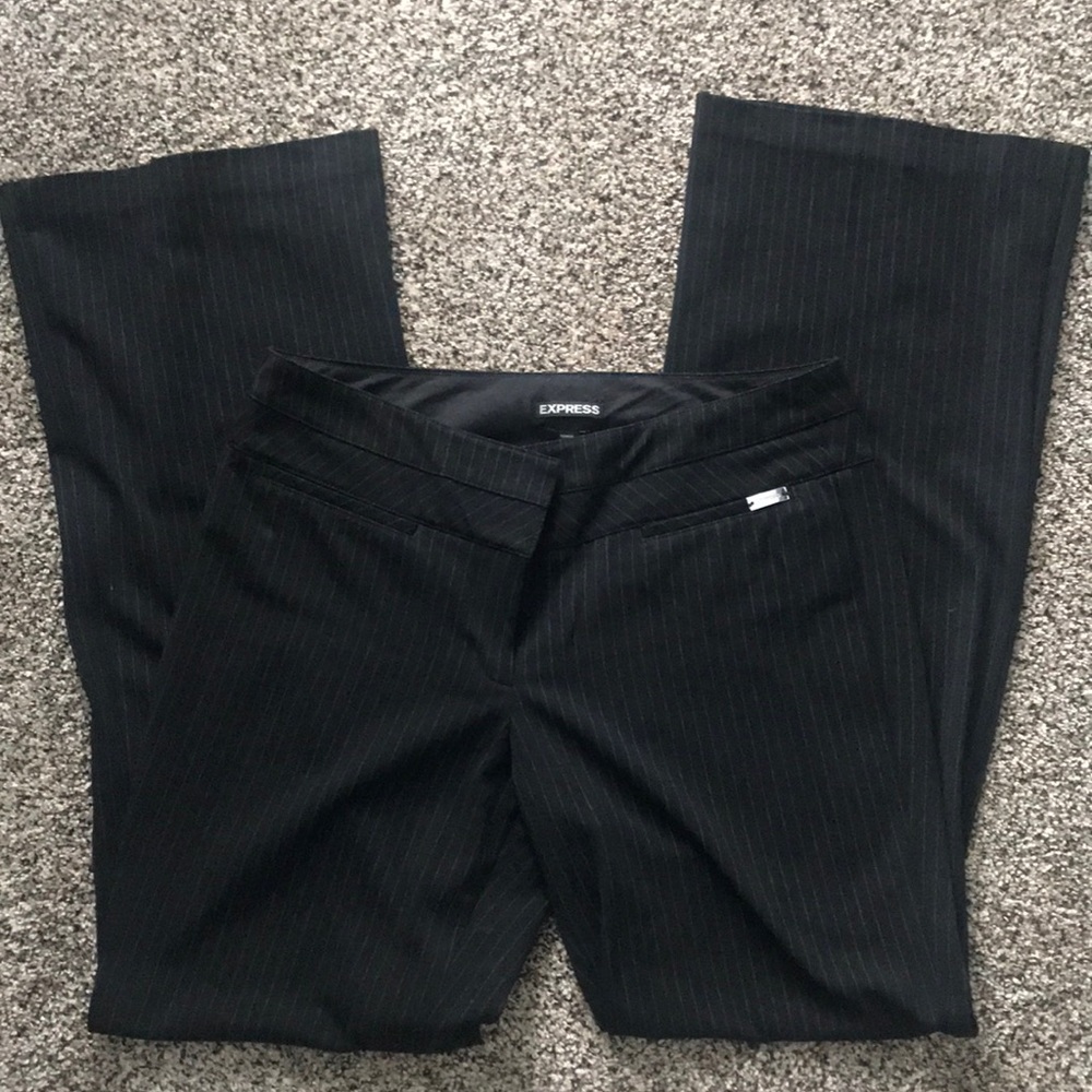 Express black pinstripe pants